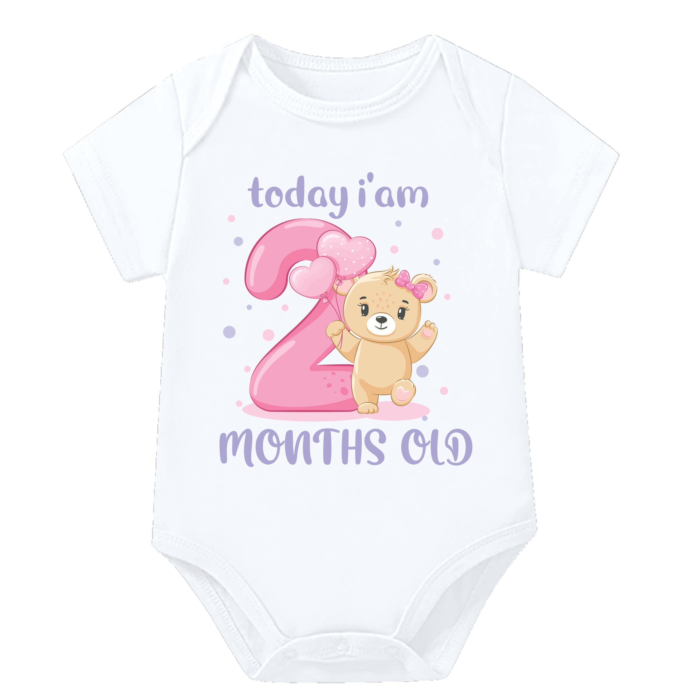 LillypuppMonthly Milestone Today I'Am One Month Birthday Unisex Cotton Baby Romper Bodysuit For New Born. 1 Month Baby Boy Girl Dress Clothes For Photoshoot.