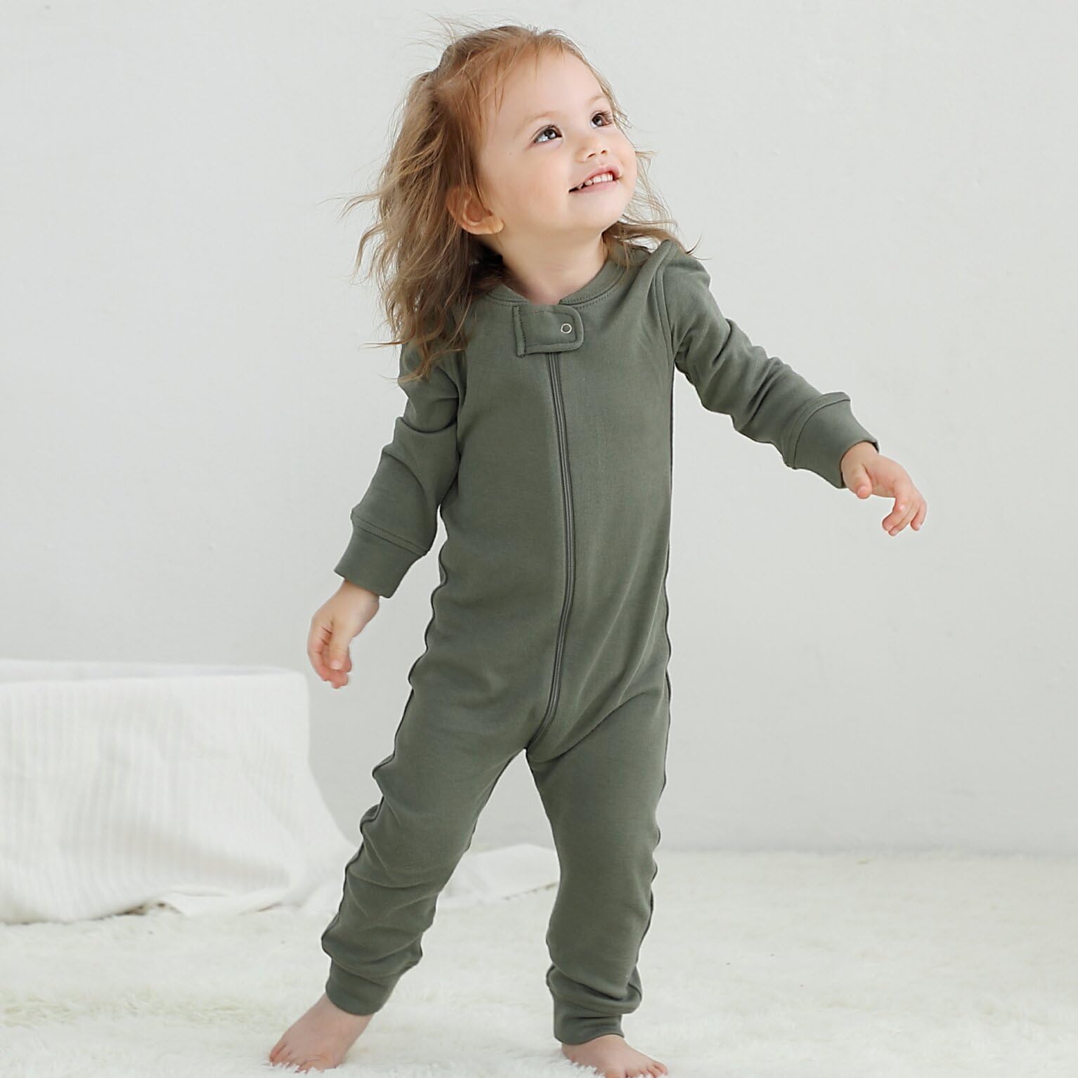 Owlivia Baby Schlafstrampler aus Bio Baumwolle, für Mädchen und Jungen, Langarm