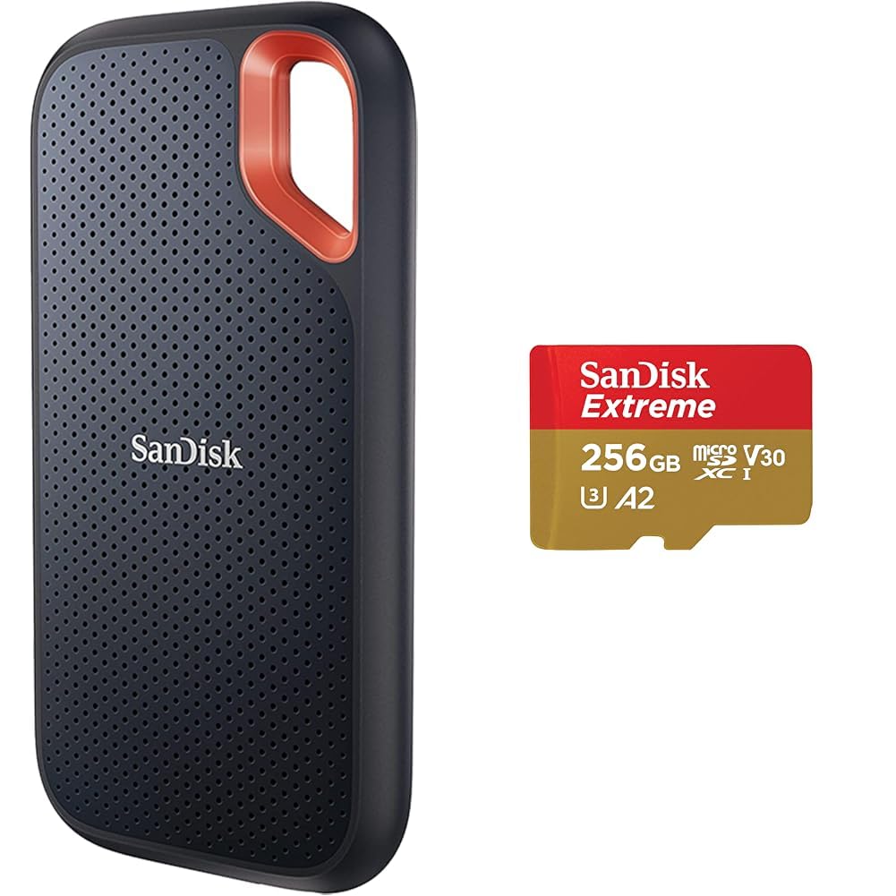 SanDisk 1TB Extreme ポータブルSSD SanDisk 1TB Extreme Portable SSD 1050MB/s R, 1000MB/s W,Upto 2