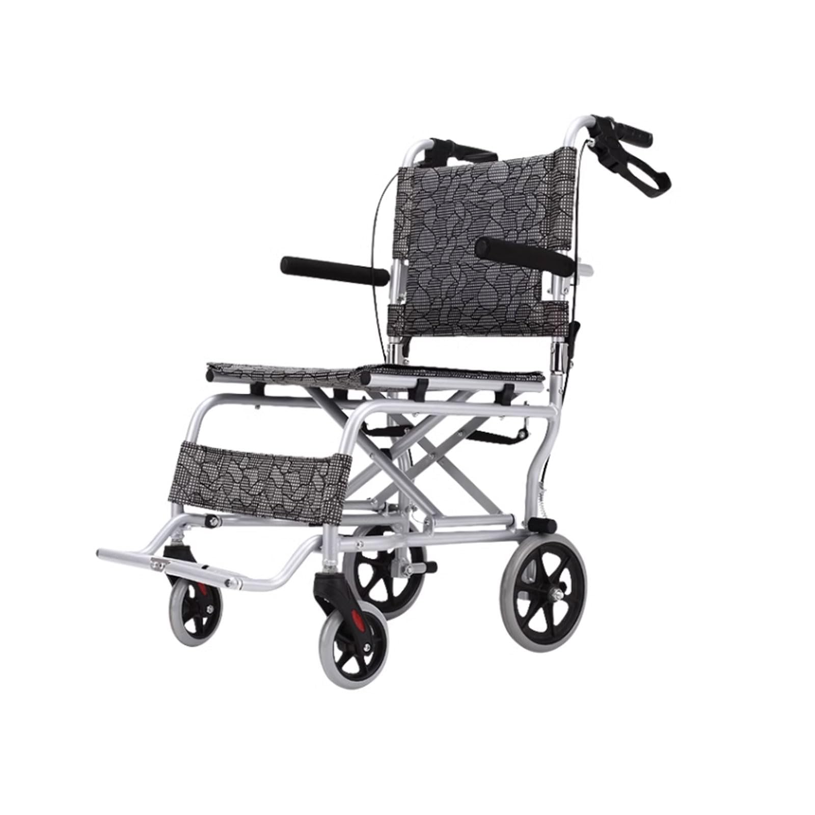 Ultraleichter Transportrollstuhl, 7,3 kg, leichter medizinischer Transitstuhl, zusammenklappbar, tragbar, Boarding, Reisen, Rollstuhl für ältere Menschen, 120 kg