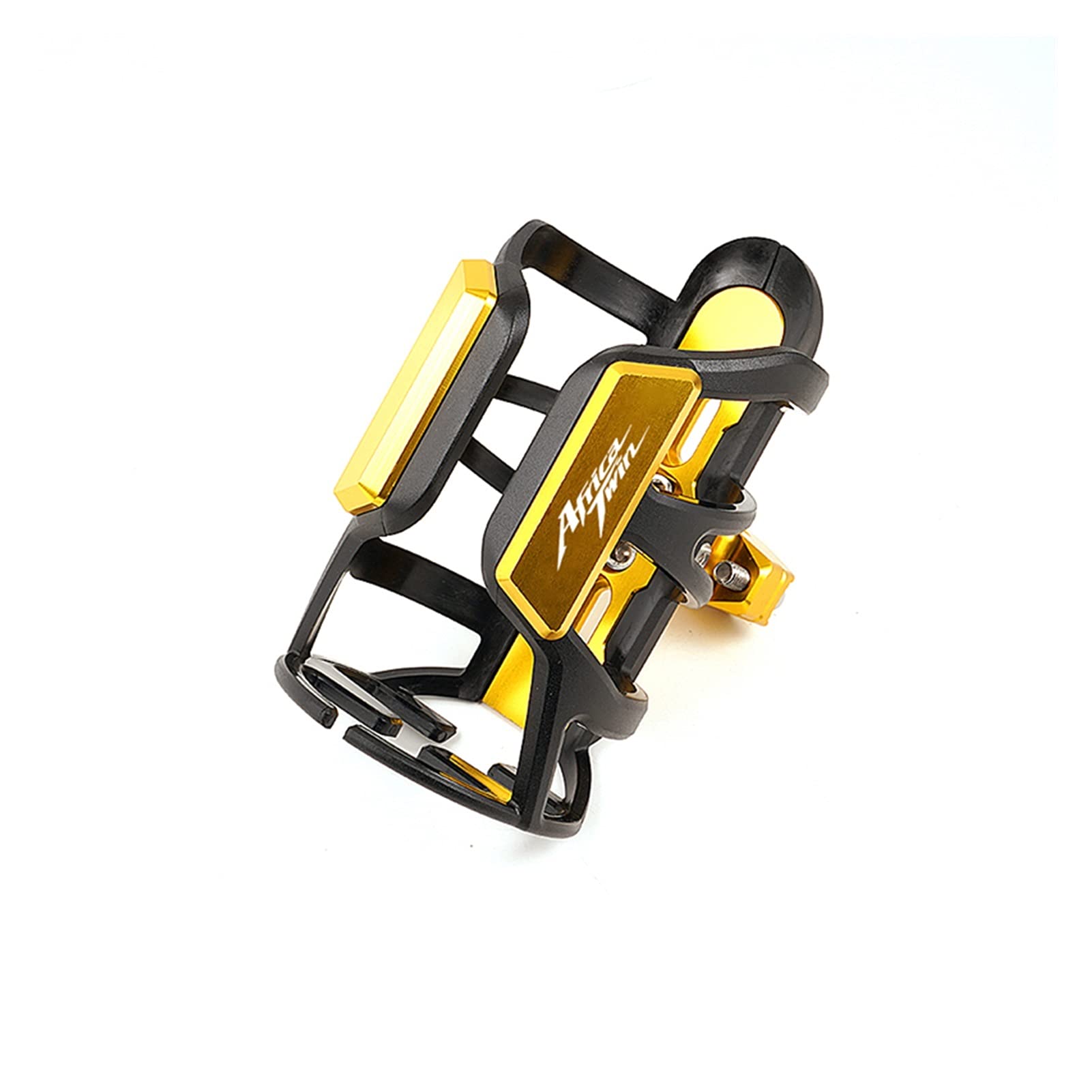 Porte-gobelet Aluminium Pour Moto Honda Africa Twin – Fixation Guidon Ou Cadre – Pivote 360° – Noir
