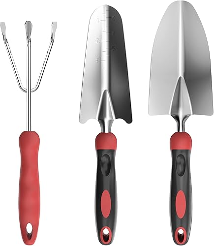 Juego de herramientas de jardín, herramientas de jardinería de aleación de acero de mano para mujeres y niños, kit de inicio con bolsa de jardín,