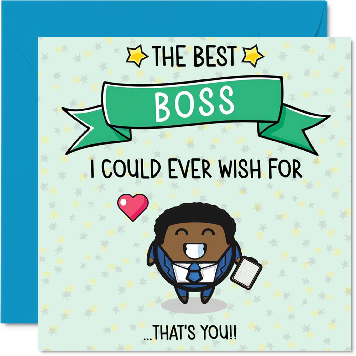 Boss Birthday Card - Best I Could Ever Wish For - Happy Birthday Card for Boss from Employee Colleague, 145mm Cute Bday Greeting Cards
