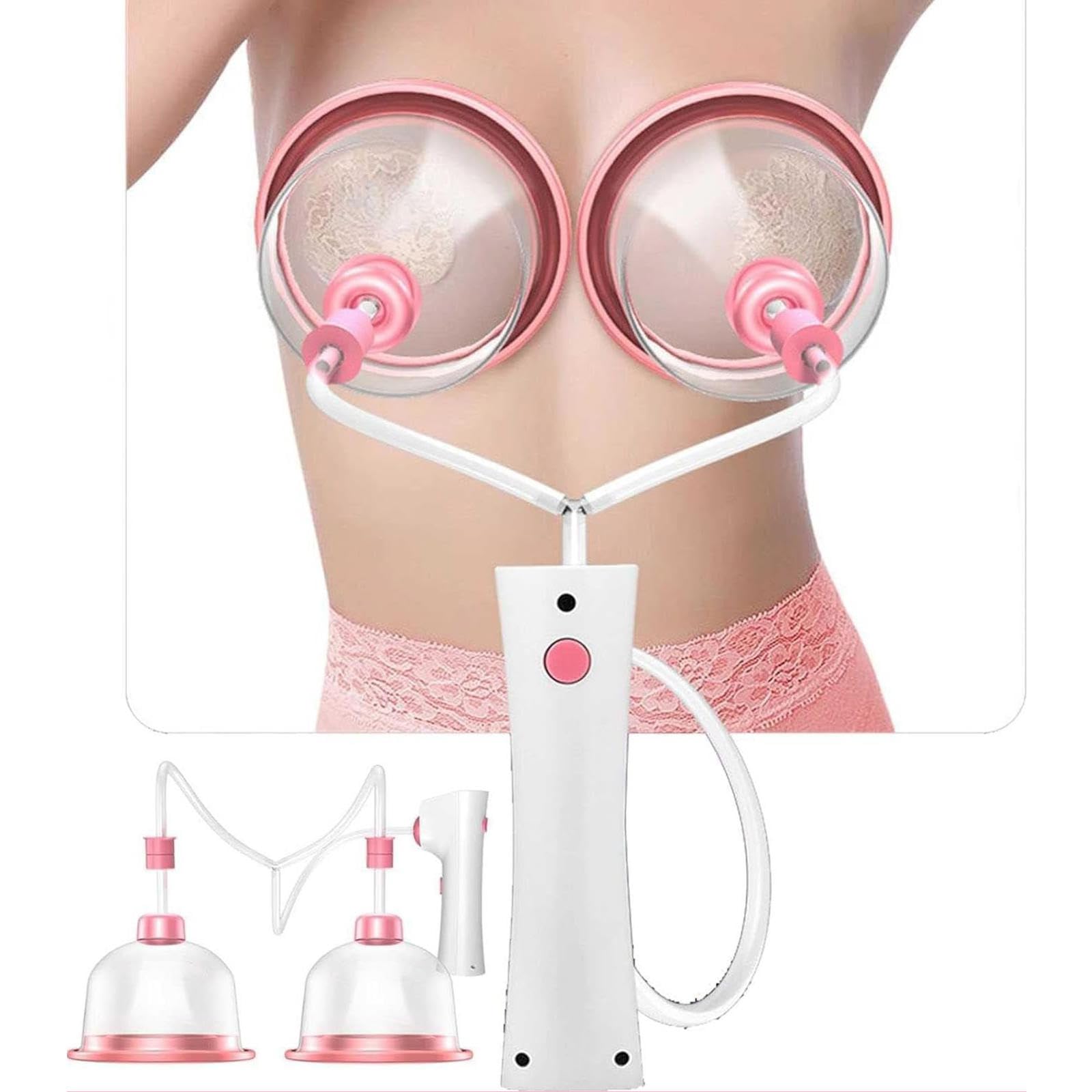 PacuM Electric Breast Enlargement Device, Female Chest Care Tool Accessories,double Cup Electric Breast Massager for Female for Breast Dysplasia, Flat Breasts, Sagging Breasts,12.5cm