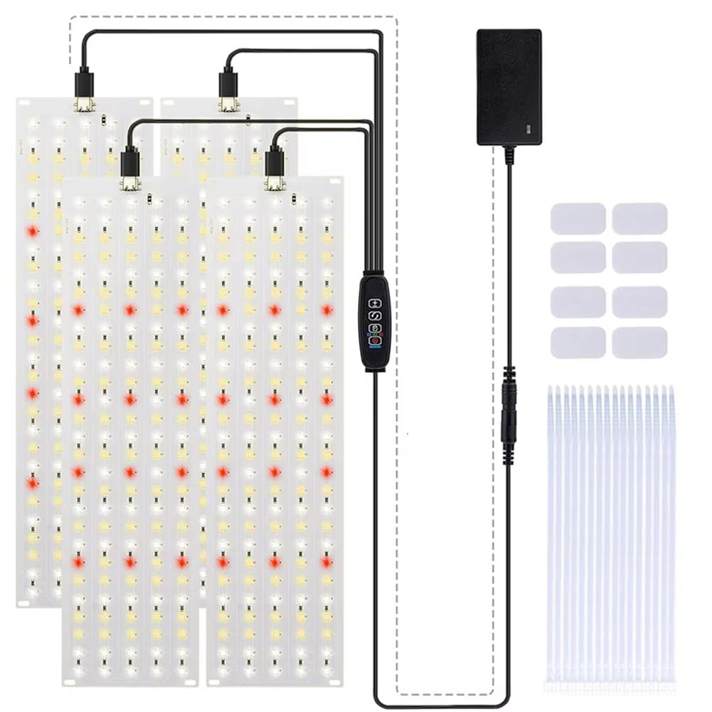Plant de culture lampe LED pour potager de cuisine un pack de 4 panneaux discrets sous meuble