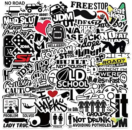 JDM Stickers, Fashion Funny Aesthetic Vinyl Decals, 50PCs Stickers for Hydro Flask, Laptop, Water Bottle, Skateboard, Helmet, Car, Stickers for Kids, Toddlers, Teens, Girls. JDM