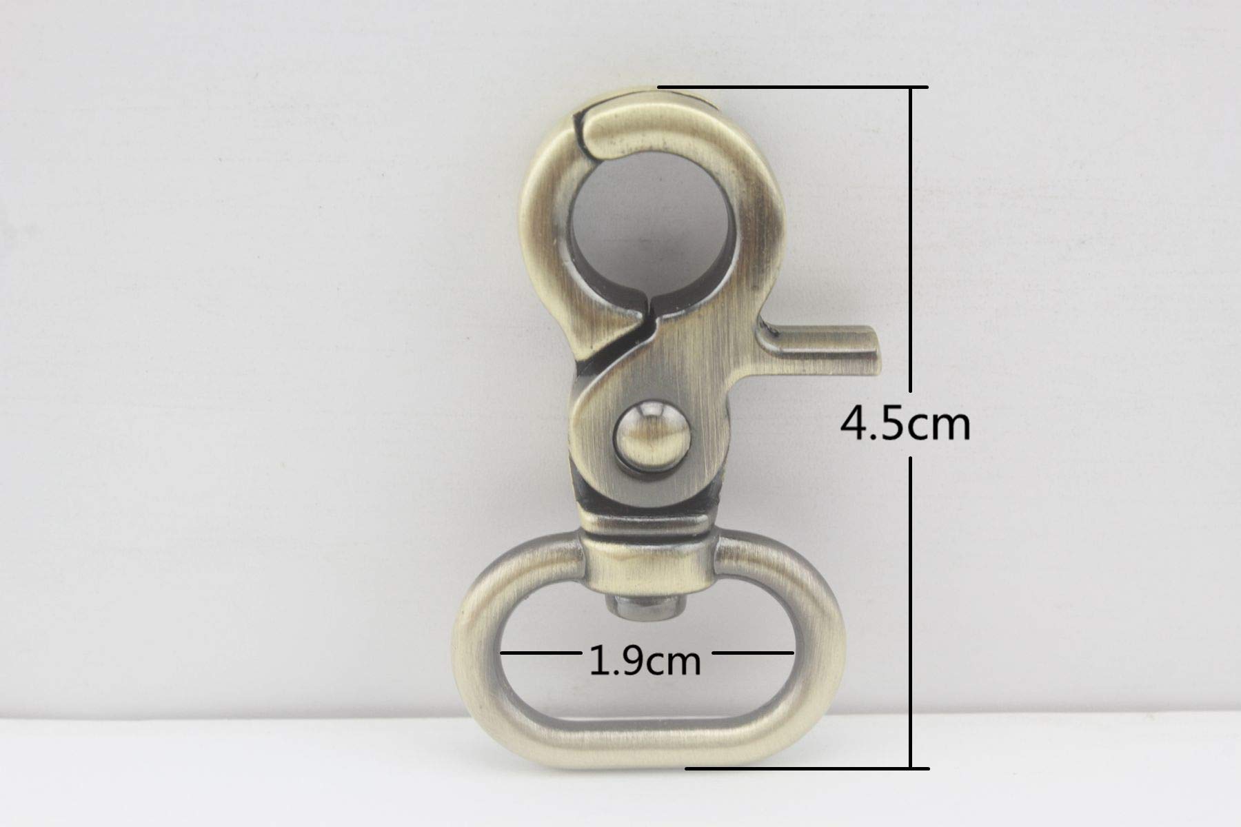 3dancraftit Lobster Claw Bolt Swivel Snap Hooks Clasp Lanyards Trigger Hook zinc alloying 3/4 Inch/19mm (Eye Size) 8 Pieces Anti Bronze CF20
