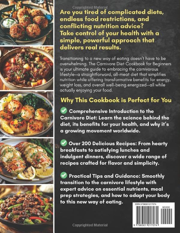 Carnivore Diet Cookbook for Beginners: Easy and Delicious High-Protein, Low-Carb Recipes to Boost Your Energy and Reach Your Wellness Goals, Including a 30-Day Meal Plan - Image 2