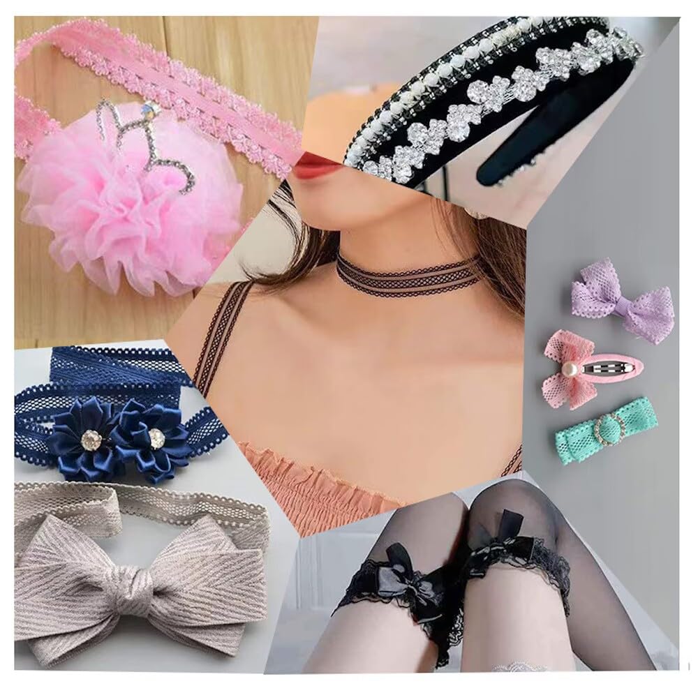 Pmnzdy 5 Yards Ruban De Dentelle Élasticité Bordure De Dentelle Ruban Décoratif De Dentelle Ruban Fleurs Pour La Couture DIY Artisanat Vêtements Lingerie Robe De Mariée Largeur 15cm Violet