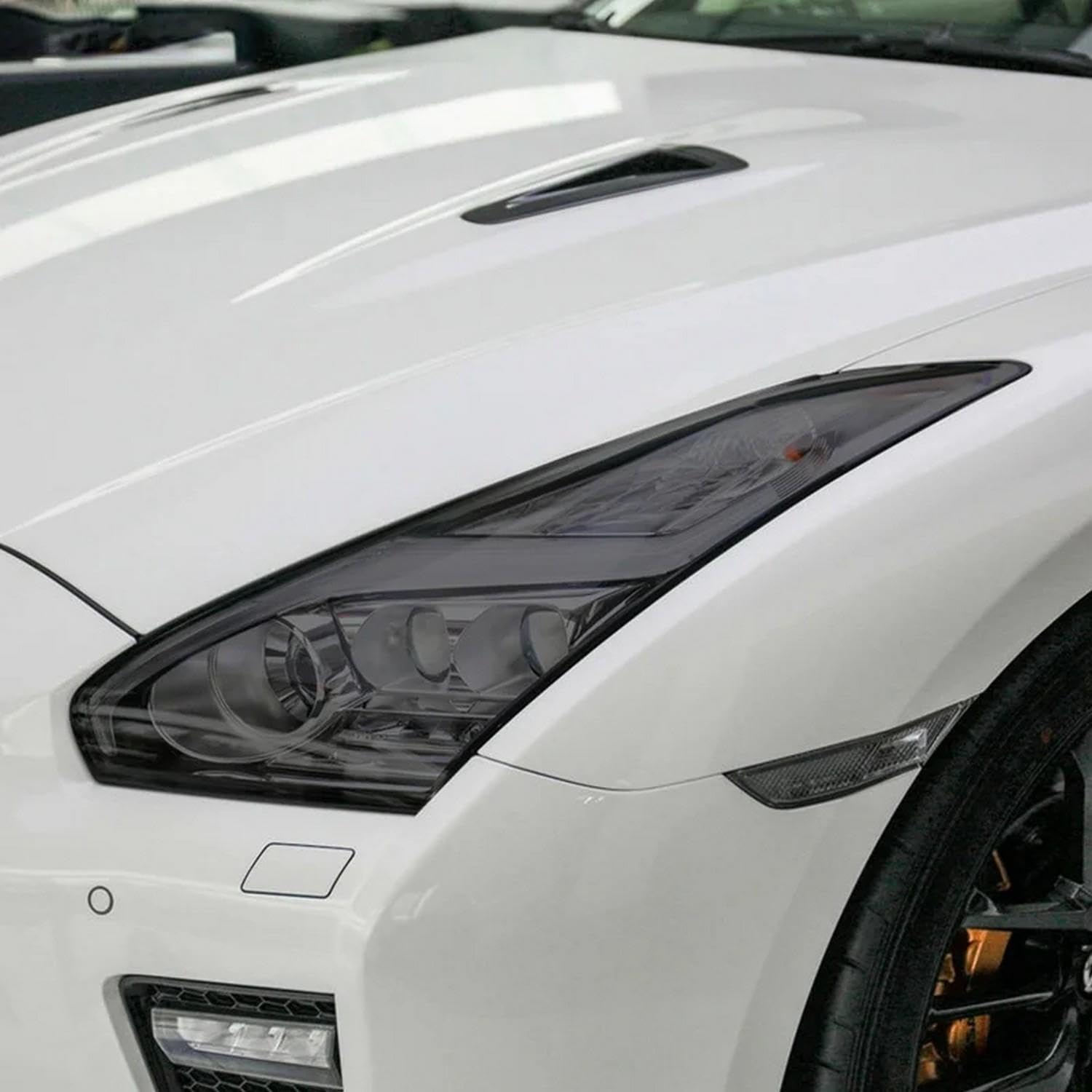 Autocollant phare tpu nissan gtr r35 nismo transparent noir gerrit film protecteur 2009