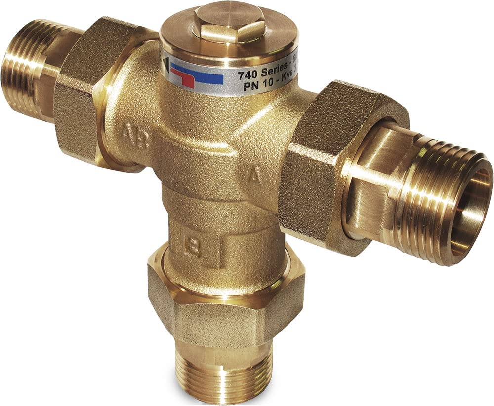 Válvula anticondensación termostática de 1"1/4 M con boquillas de 1" M calibración 45°C - hasta 65 kW