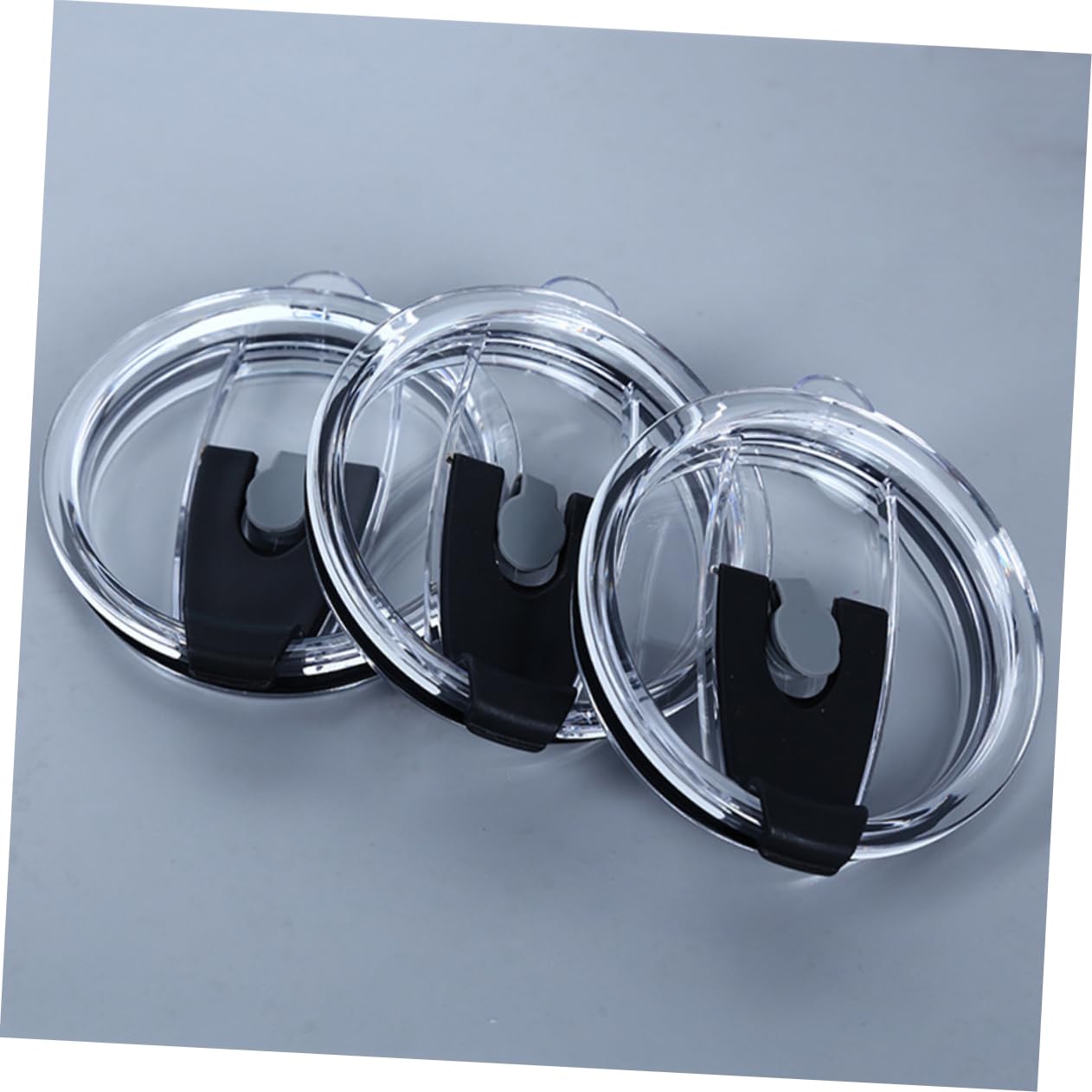2 Coperchi Trasparenti Per Tazza Da Viaggio 20 Once - Plastica A Prova Di Fuoriuscita Con Chiusura Scorrevole, Diametro Interno 6,6 Cm