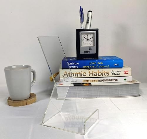 Miniatura 7 de 6 soportes acrílicos para libros, pantalla acrílica transparente para libros, tabletas, periódicos, revistas, libros de texto, CD, hojas de música,