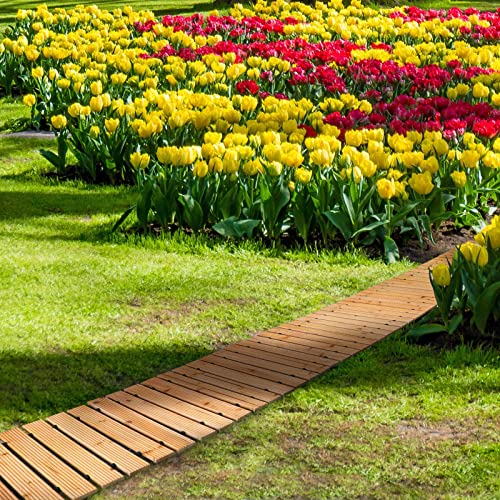 Tonahutu 8Ft Wooden Garden Pathway,Roll Out Wooden Pathway Weather-Resistant Walkway For Outdoor Patios 17 Inch W Roll Out Hardwood Walkway With Non-Slip Surface Wedding Party Pathways thumb #5
