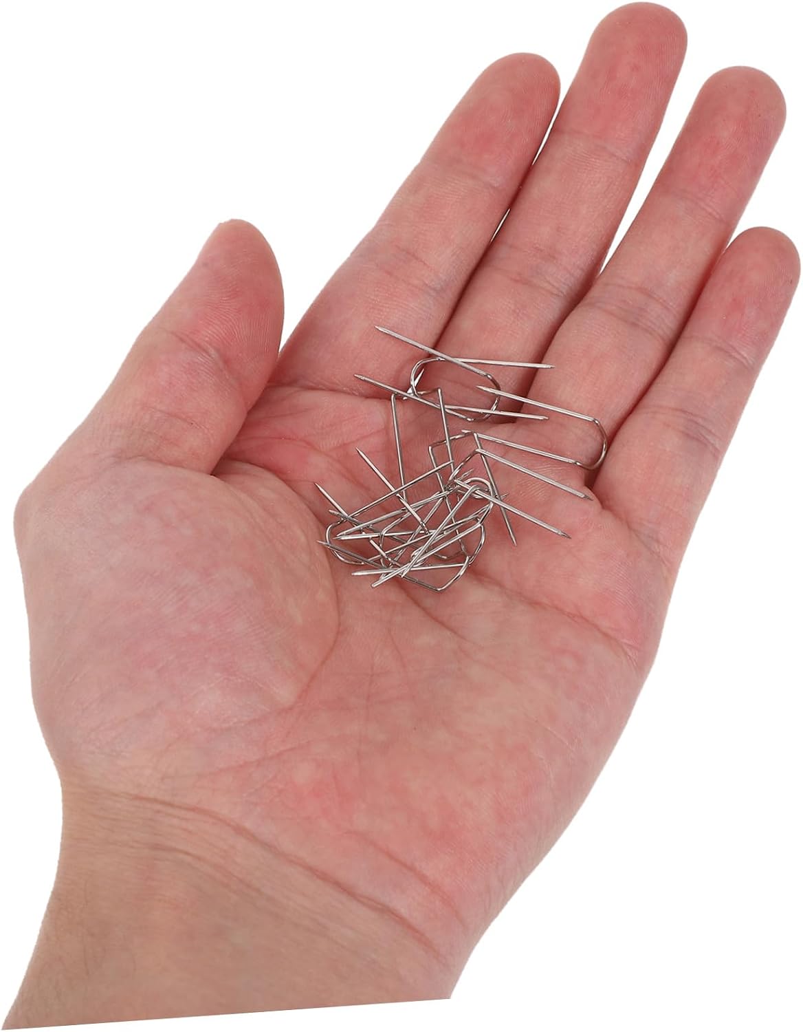 KALLORY Sewing Pins Fork Pins for Quilting 400pcs Stainless Steel U-Shaped Precision Positioning and Fabric Alignment for Thick or Layered Materials, for Hand Sewing Projects