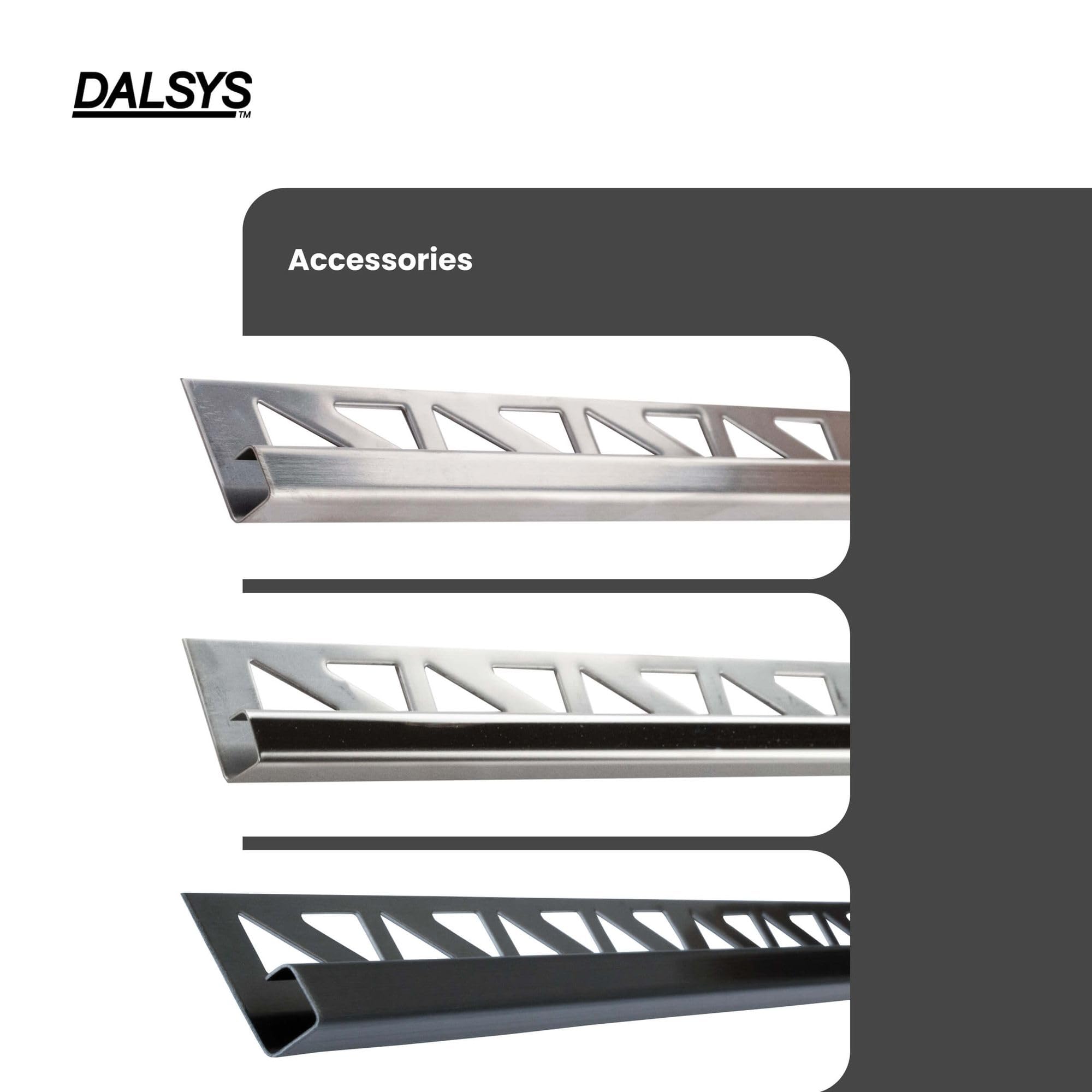 5x terminale per profilo piastrelle 10mm, profilo quadrato in acciaio inox spazzolato