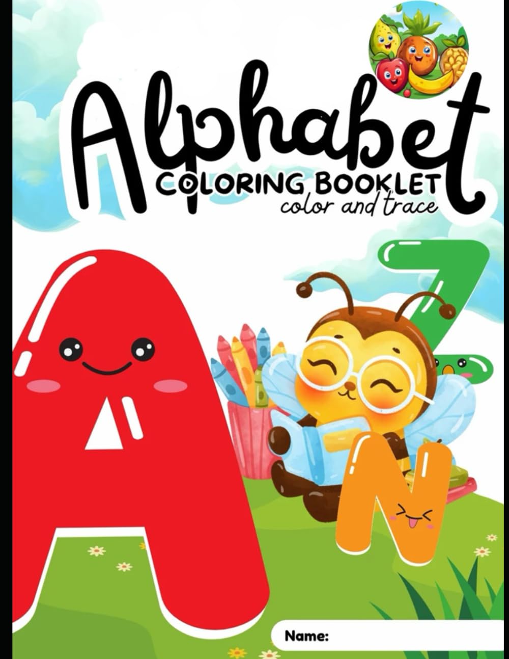 ABC Fruit Fun: A Coloring and Tracing Adventure
