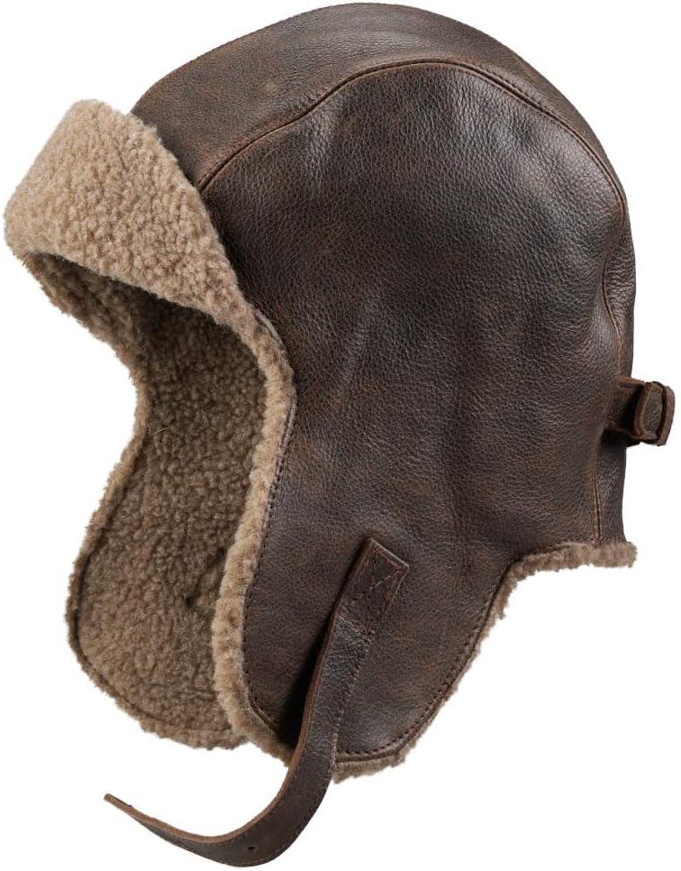 frr Vintage Distressed Leather Pilot Hat