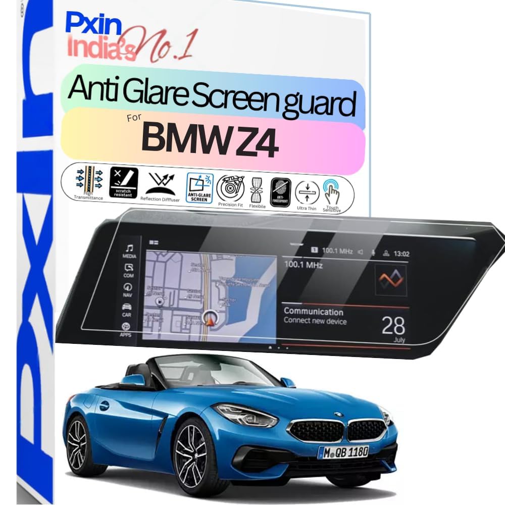 PxIn Anti-Glare Screen Guard compatible with BMW Z4 Car Infotainment| Matte Finish | Scratch Resistant | 4K HD Clarity | Fingerprint & Smudge Proof-image-47