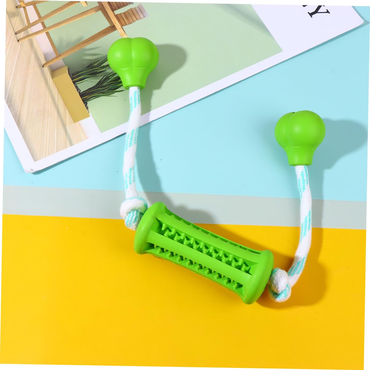 BESPORTBLE 3piezas Juguete Masticable para Perros Cepillo De Caucho Premium para Cuidado Bucal De Mascotas para Cachorros y Perros Pequeños Juguete Divertido y Duradero Verde