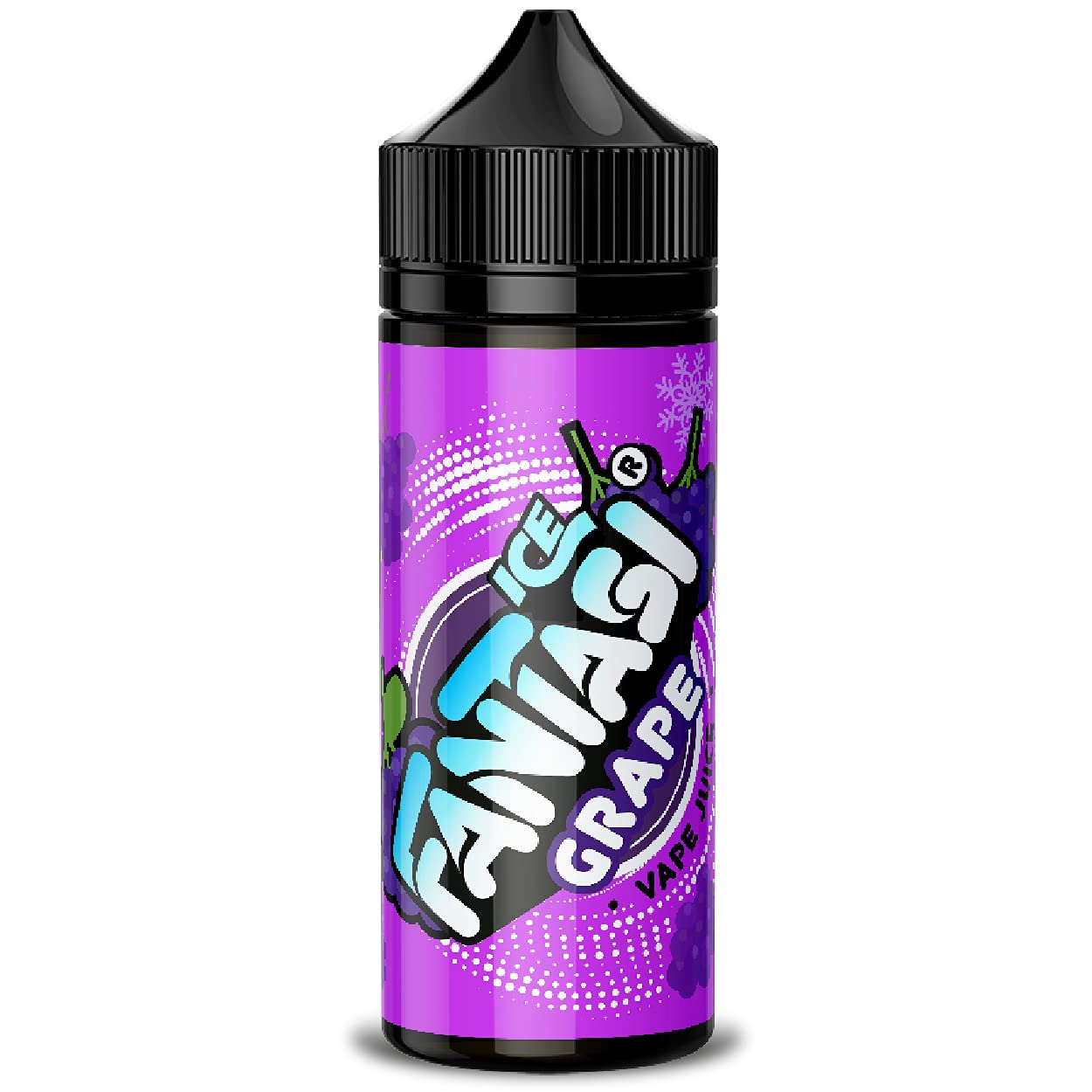 Fantasi IceVape Liquid 100ml, 70vg/30pg Vape Juice, No Nicotine E-Liquid, All Day Vaping Liquid, Sub Ohm Vape Juice E-Cigarette Liquid | 120ml PET Chubby Gorilla V3 Short Fill Bottle (Grape Ice)