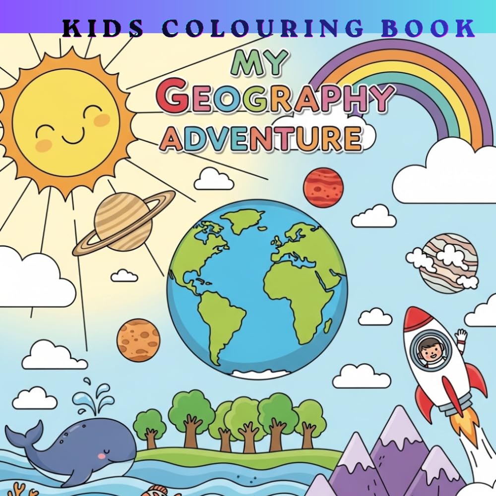 Kids Colouring Book: My Geography Adventure