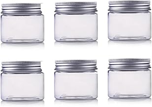 erioctry - 150ml PET Plastic Cosmetic Jars with Aluminum Lids