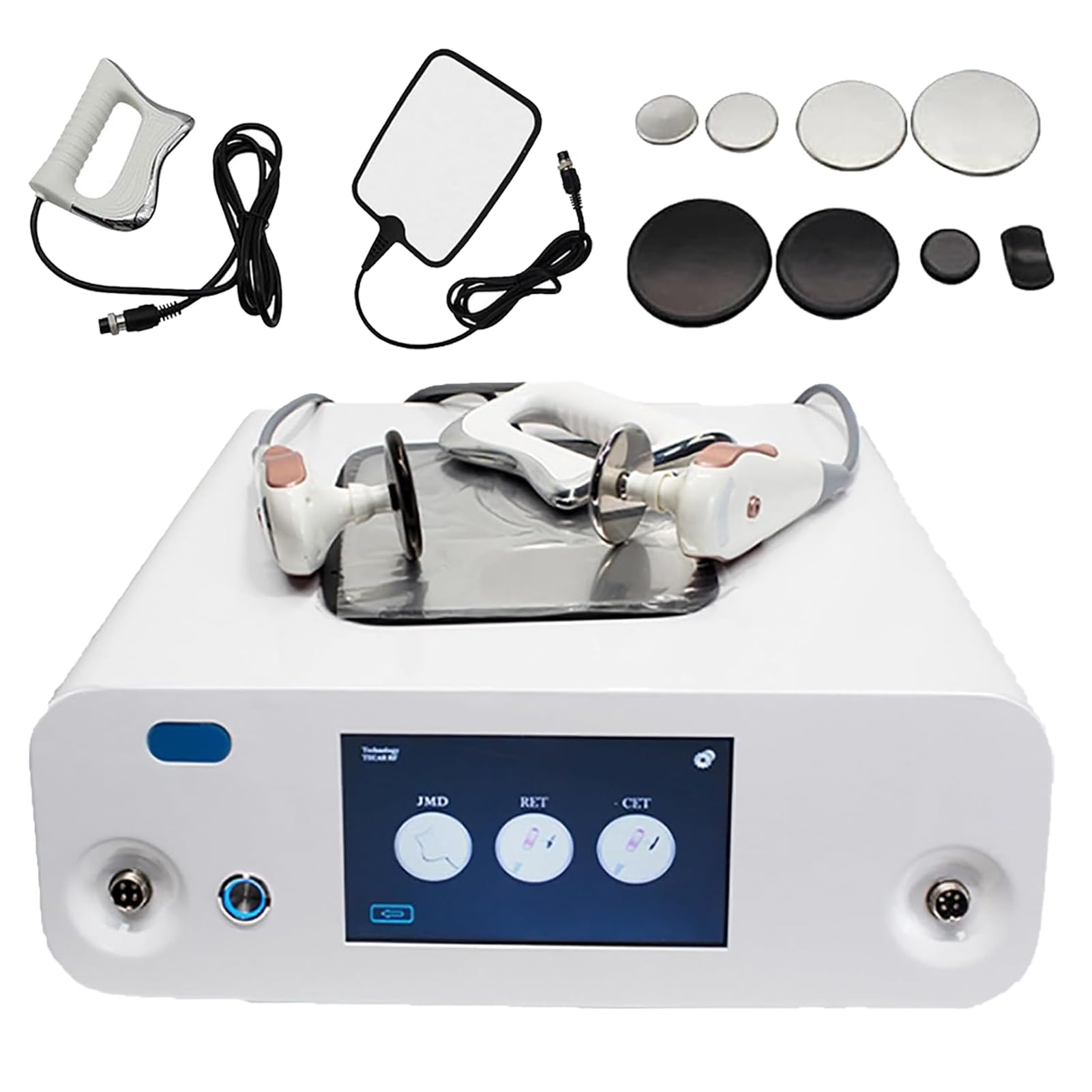 Attrezzatura per Fisioterapia Tecar, Apparecchio per La Gestione del Dolore A 448 Khz, con 8 Sonde E 2 modalità di Funzionamento, Lifting E Rassodamento + Modellamento