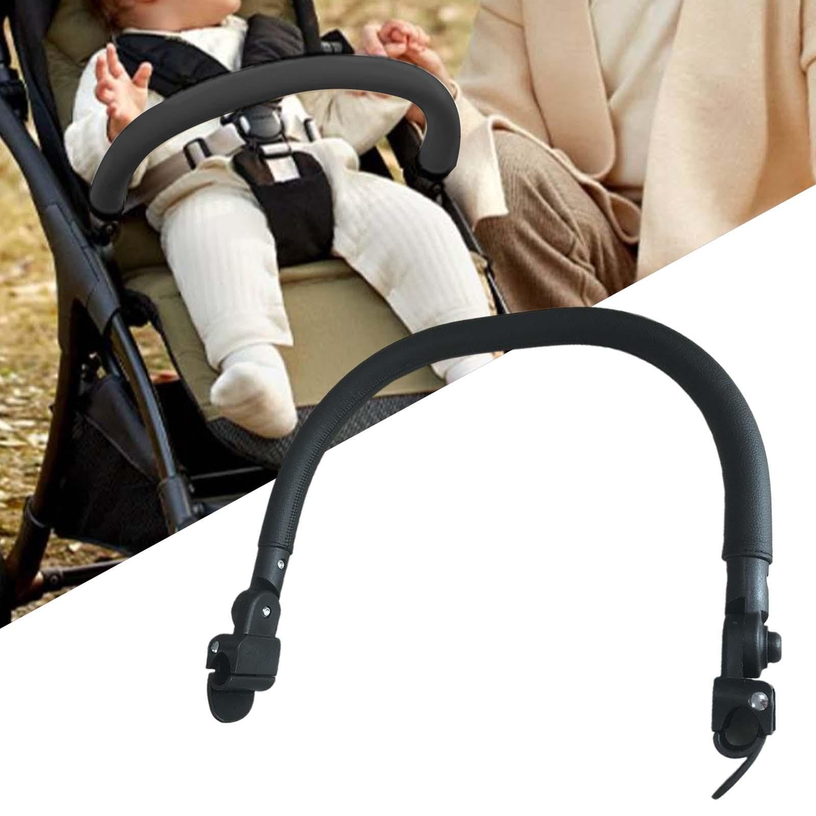 perfk Kinderwagen-Vorderstangen, Kinderwagen-Sicherheitsbügel, schützender Kinderwagen-Schutzbügel für Trolley, Kinderwagen, Kinderwagen, Zubehör-Ersatz, PU-Leder