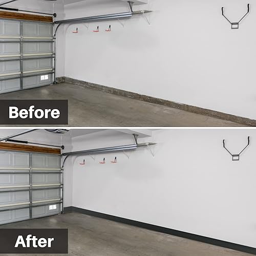 Miniatura 3 de Moldura flexible para zócalo, 4 pulgadas x 10 pies, base de vinilo para despegar y pegar, base de pared de goma autoadhesiva (S100, negro)