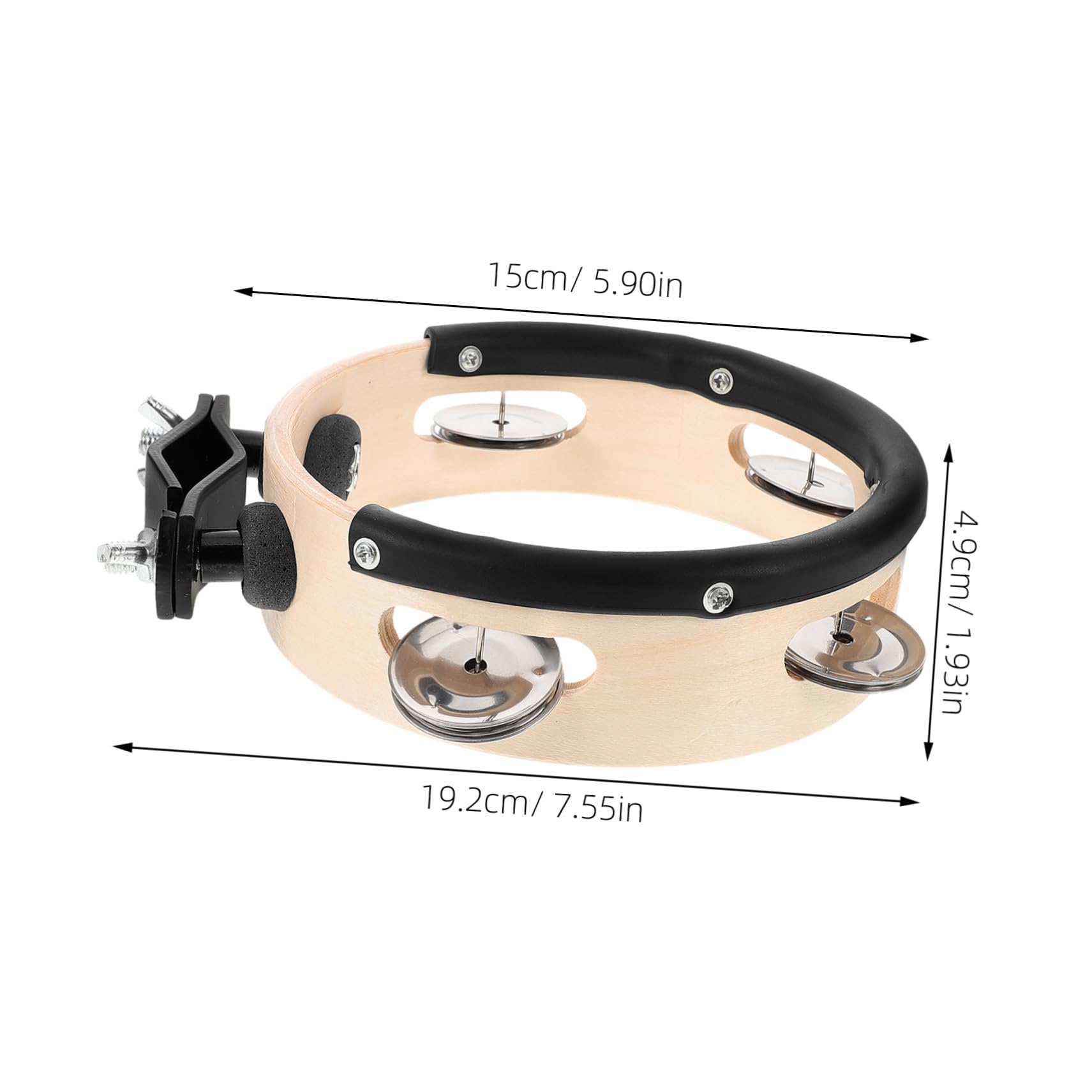 Garneck Sturdy Hi-hat Bell Drum Set Tambourine Replacement for Attaches to Hi-hat Stands 6 Inches