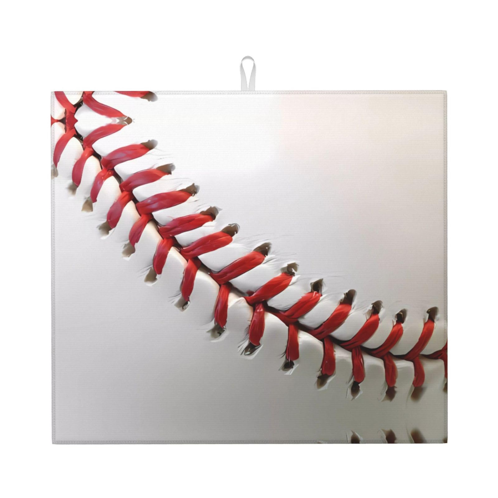 HJFCZH Sport Ball Baseball Prints Kitchen Drying Mat – Absorbent Microfiber Throw for Dishes, Non-Slip Counter Cover, Quick-Drying Layer with Fade-Resistant Print
