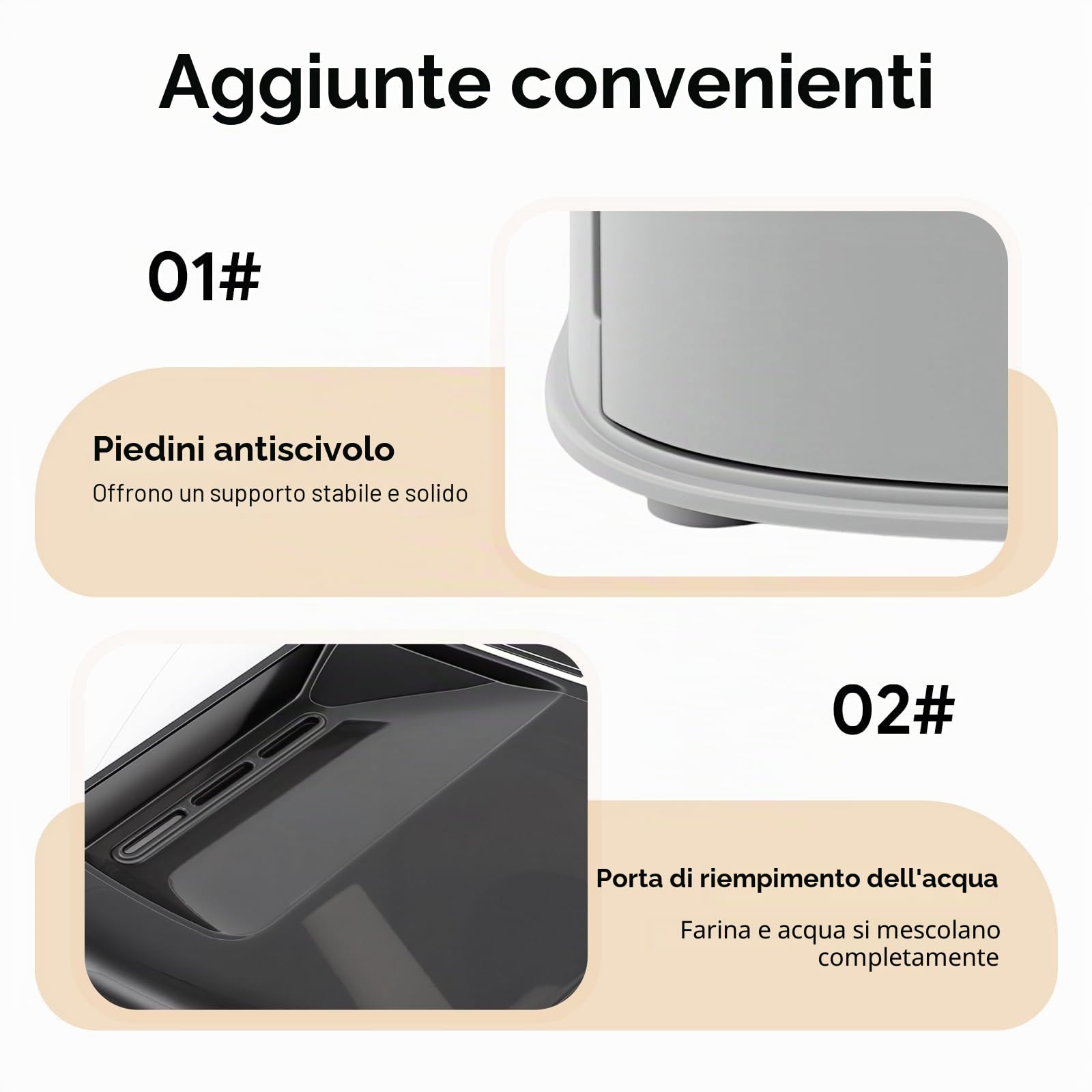 Macchina per pasta elettrica automatica, 260 W macchina per pasta con 13 stampi e manto stampo, macchina per pasta in acciaio inox completamente automatica, per pasta fresca, impastatrice e pasta