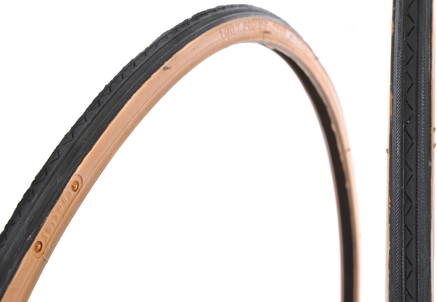 Hard to find Bike Parts PAIR 700x20c RACER GUMWALL TYRES CLASSIC LOOK