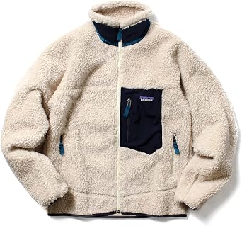 patagonia Patagonia Fleece Jacket Mens Classic Retro-X Classic Retro X Jacket 23056 PEBG Pelican w/Dark Borealis Green Parallel Import