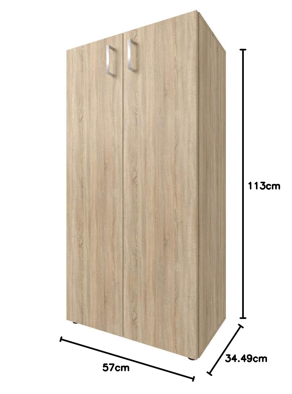 Schrank Beistellschrank Kommode Aktenschrank Büroschrank Standschrank Trio 3" Sonoma/Eiche