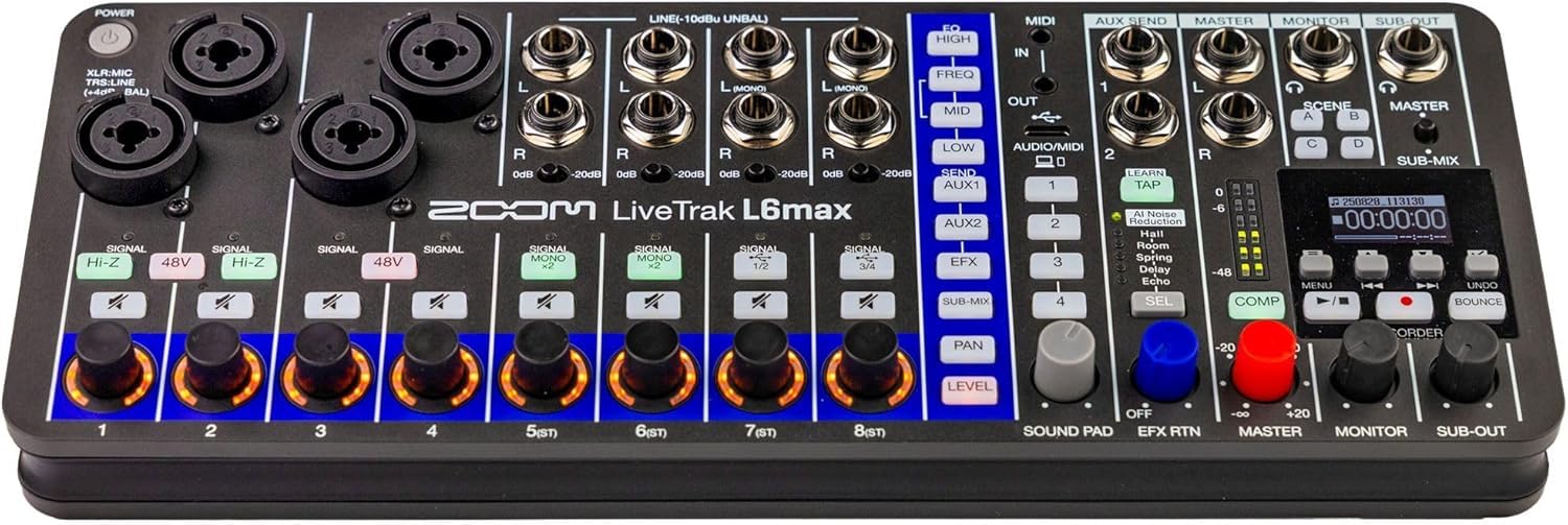 Amazon.co.jp: Zoom LiveTrak L6max 12チャンネルミキサーバンドル ERL
