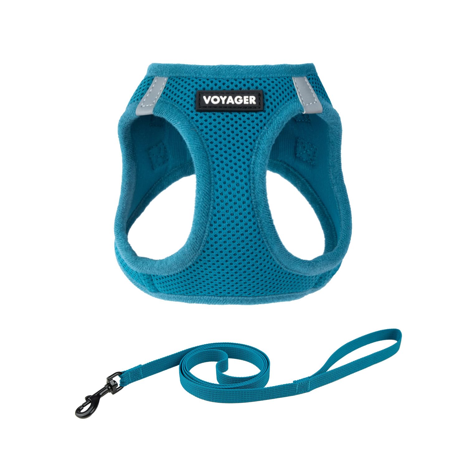 Voyager Step-in Air Cat Leash Harness Set - All Weather Mesh, Step in Vest Harness for Small and Large Cats by Best Pet Supplies - Turquoise, M (Chest 15-17") — image 1