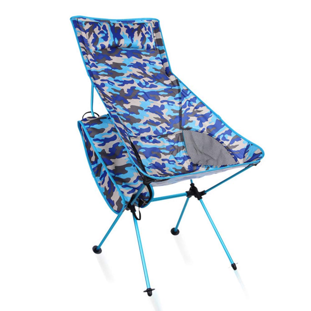 Sillas Plegables portátiles, Silla de Playa Plegable de Camuflaje de aleación de Aluminio, Silla de Ocio para Acampar en la montaña multifunción, Silla Plegable Larga para Relajarse