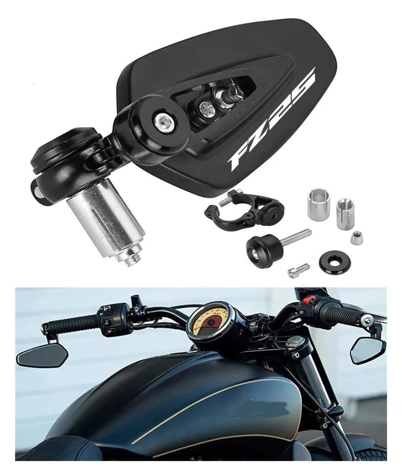 Specchietti Moto Manubrio Retrovisori Per Yamaha FZ25 Specchietti Retrovisori Per Moto Da Manubrio(Blu)