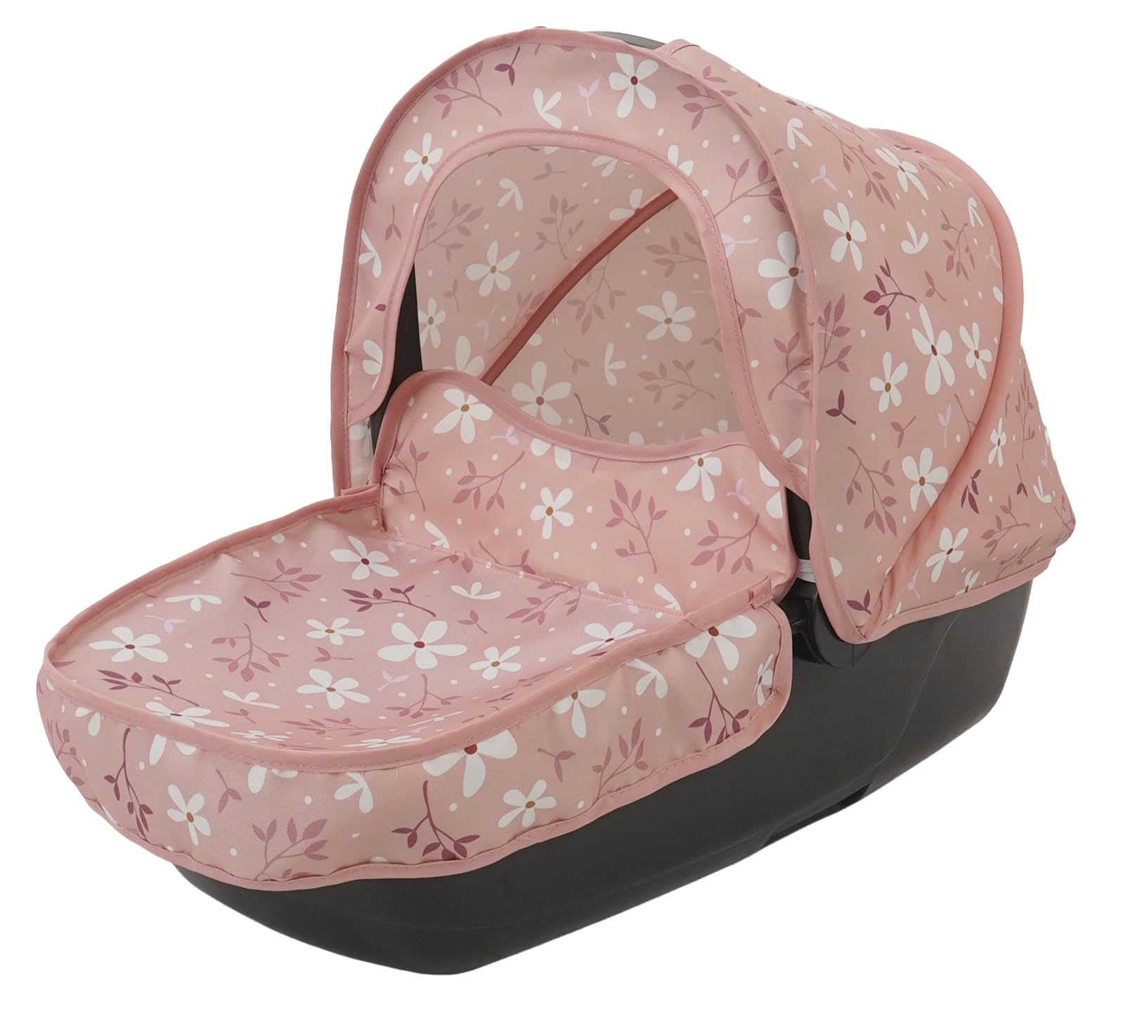 MOLTO – 2-in-1-Puppenwagen Bella mit Abnehmbarer Babywanne und verstellbarem Schiebegriff, Spielzeugwagen mit Verdeck, Wickeltasche und Korb, für Puppen bis 53 cm, ab 3 Jahren