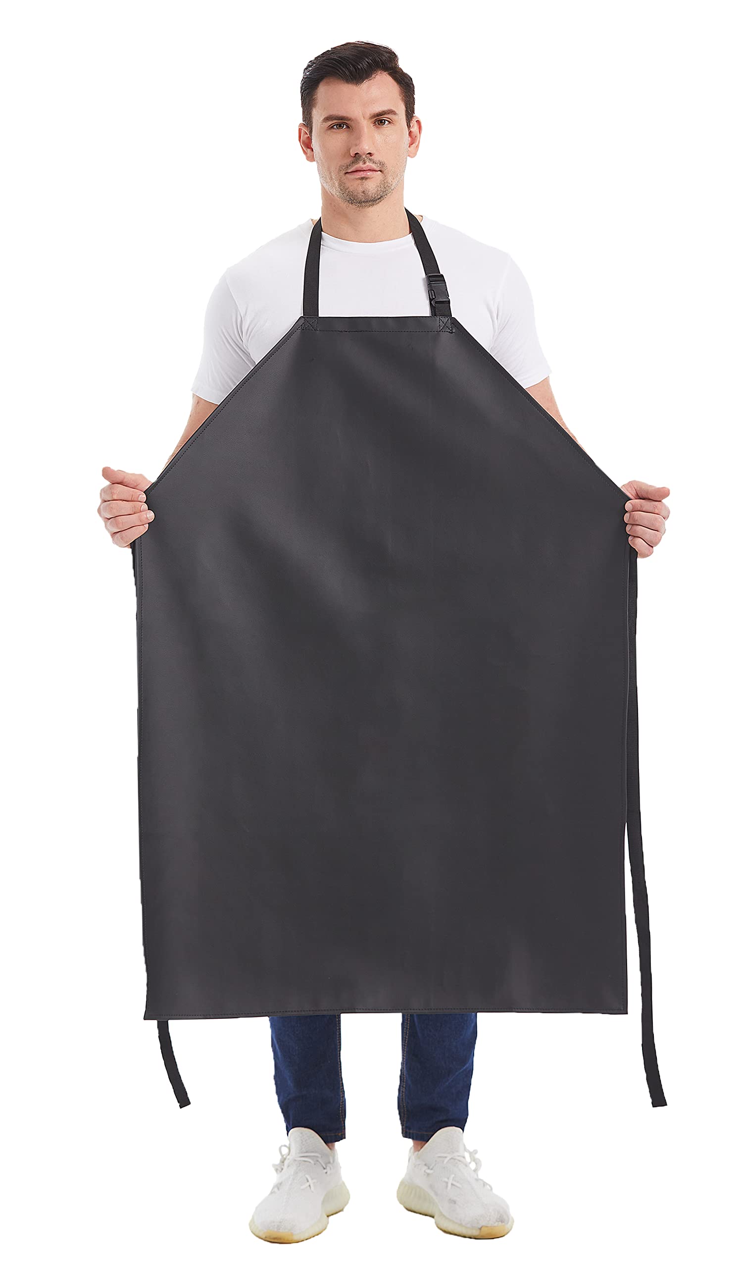 Nanxson unisex PU impermeable delantales ajustables delantal de trabajo delantal de carnicero para la carnicería, limpieza, industria