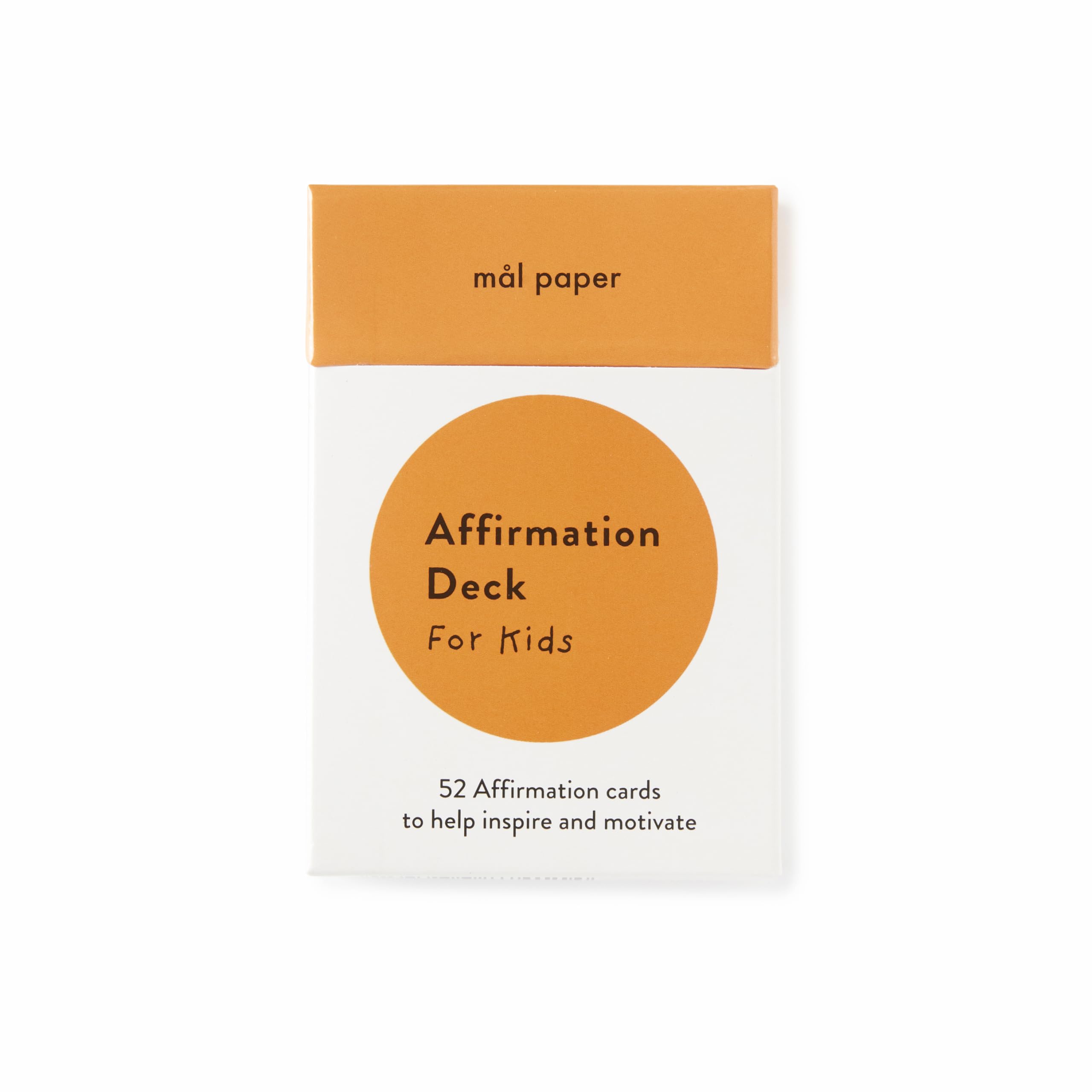 Mal Paper Kids Affirmation Card Deck - 52 Pack | Great for Mindfulness Challenge, Mantras, Meditation Tools, Inspirational Cards and as a Positive Thinking Tool | Great for Children Aged 6-12