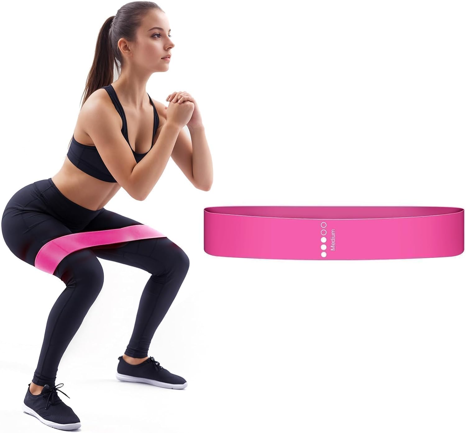 Resistance Bands for Workouts, Rubber Bands for Home Gym & Stretching, Exercise Gear for Women & Men – Great for Yoga, Pilates