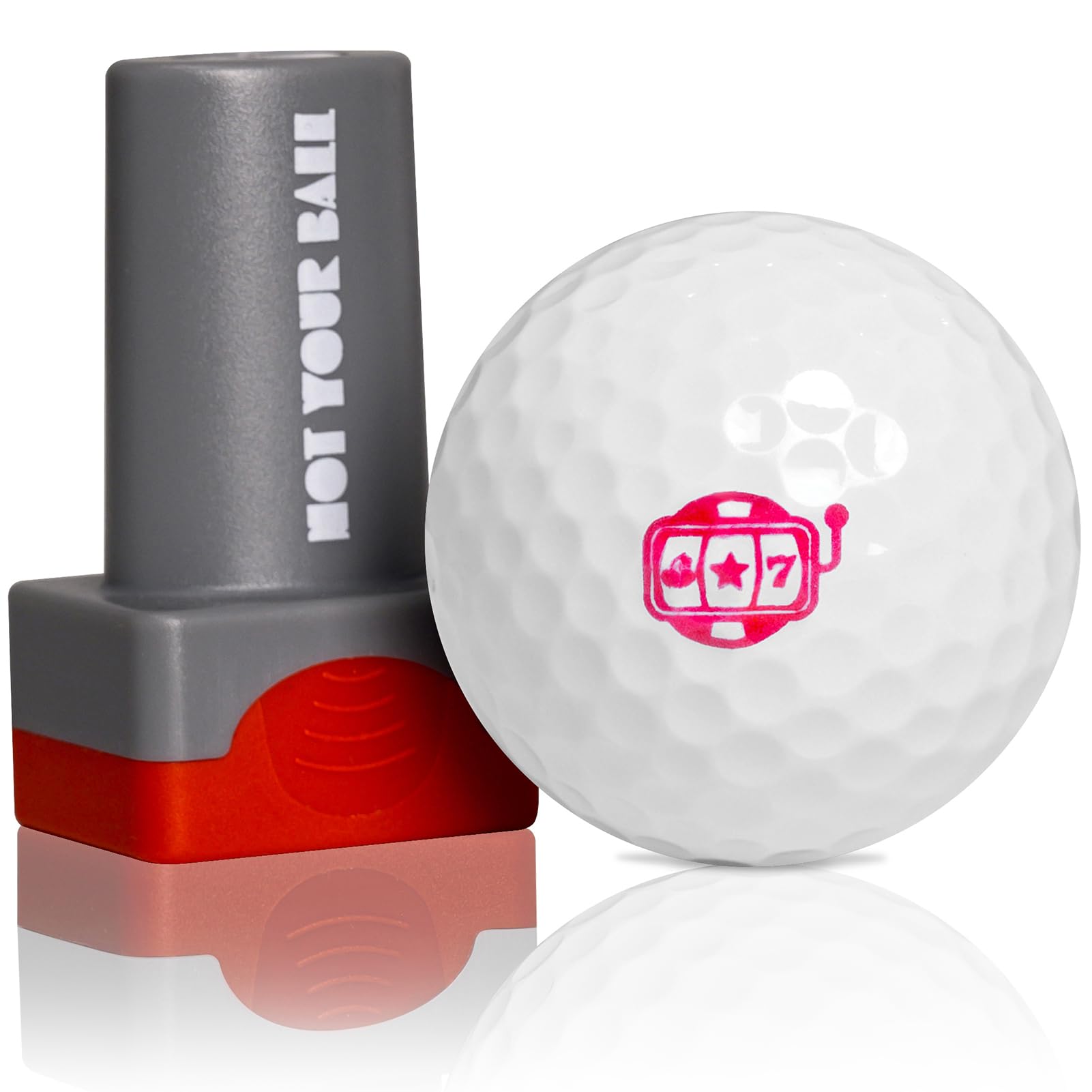 ZEETY Golf Ball Stamp, Golf Ball Stamper, Self-Inking Golf Ball Stamp Marker to Identify Golf Balls, Golf Gifts Golf Accessories for Men and Women Golfers (Slot Machine)
