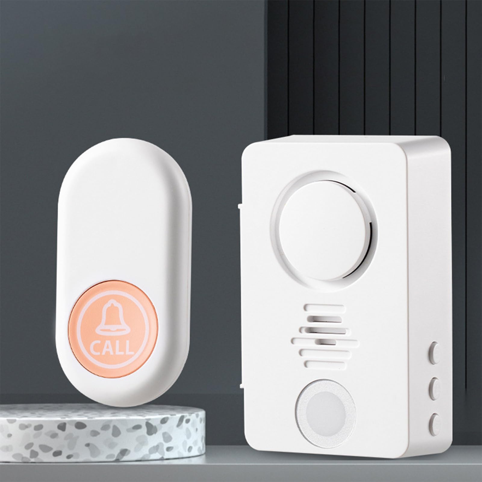 Alarmas de Cama para Personas Mayores, Timbre Inalámbrico De Alerta para Mesita De Noche, Dispositivo De Llamada De Bajo Consumo para Adultos Mayores Niños Y Pacientes con Enuresis