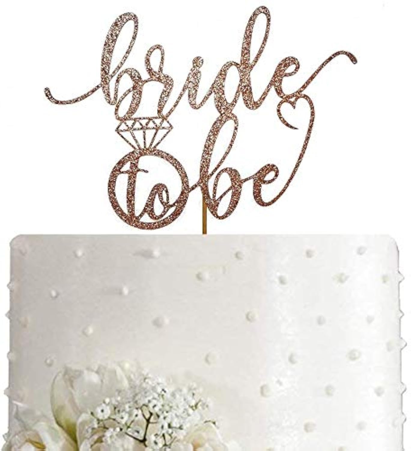 Festiko Rose Gold Bride to Be Cake with Ring Topper for Bridal Shower/Wedding Shower/Engagement/Bachelorette/Hen Party Decorations (B08PVHFCH2) Amazon Price History, Amazon Price Tracker