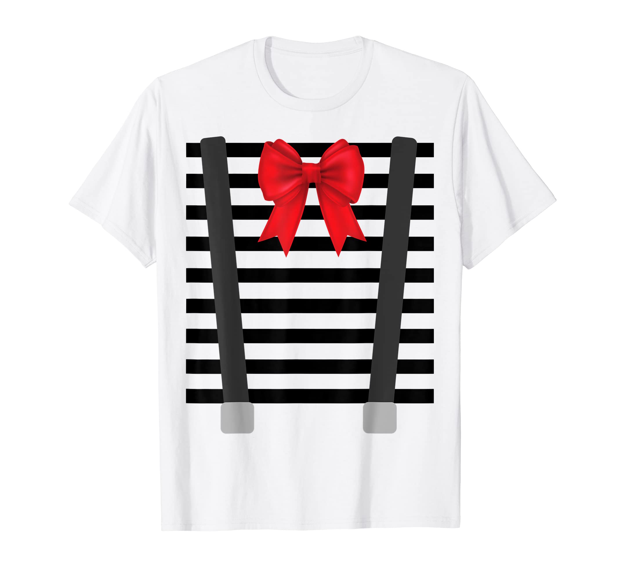 Lustiges Schwarz Weiß Pantomime Faschings GeschenkPantomime Group Costume Carnival Fancy Dress T-Shirt