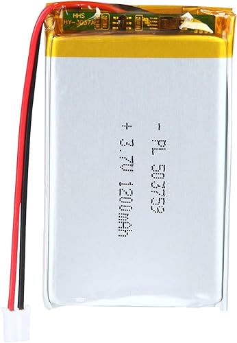 Miniatura 55 de 502035 Batería Lipo de 3.7V 300mAh 502035 Paquete de Batería de Polímero de Litio Recargable con Conector JST PH2.0mm para Dispositivo Electrónico