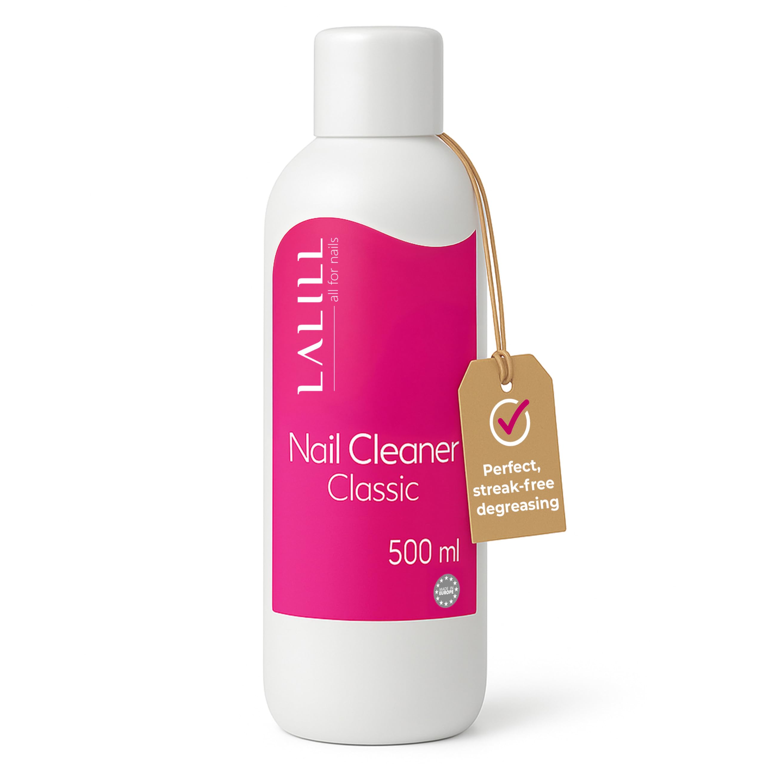 LALILL Nail Cleaner 500 ml – Sgrassatore Unghie UV Gel – Pulitore per Smalto Semipermanente, Gel, Acrilico e Pennelli – Solvente Unghie Professionale